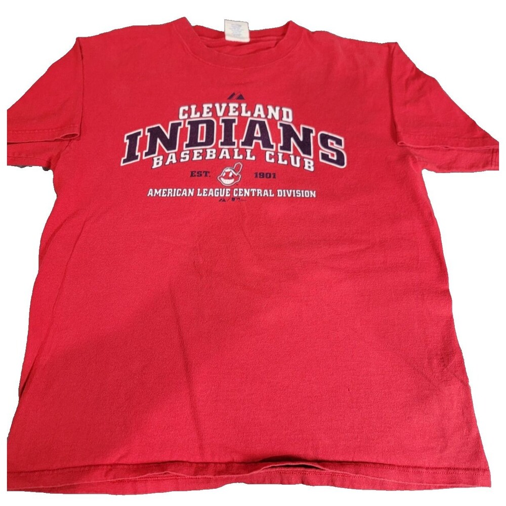 MLB vintage-style Cleveland Guardians baseball red large t-shirt